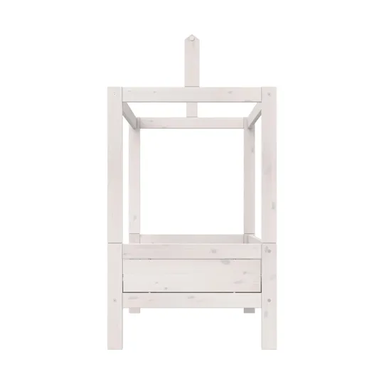 LIFETIME Kidsrooms Original Bett + Dachrahmen – Premium Lattenrost – 90x200 cm - White Wash