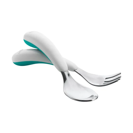 OXO Tot Gabel und Löffel Teal