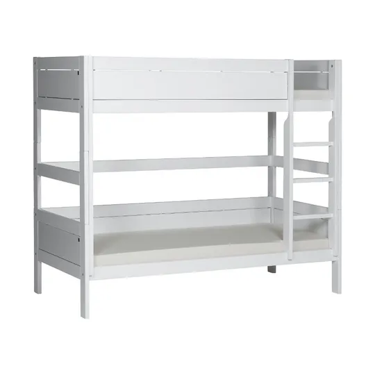 Life Time Stockbett mit gerader Leiter, weiß lackiert