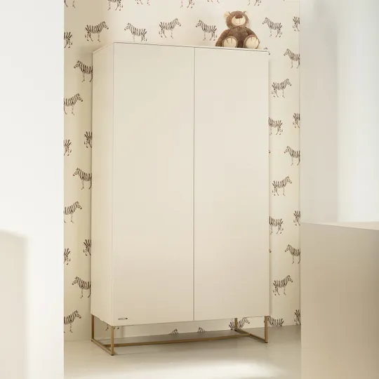 Kidsmill Intense II Schrank 2 - türig - Oatmeal/ Patinated Brass