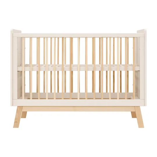 Bopita Babyzimmer Lines - Dune / Nature |  Babybett 60 x 120 cm + Kommode + 2-türiger Kleiderschrank