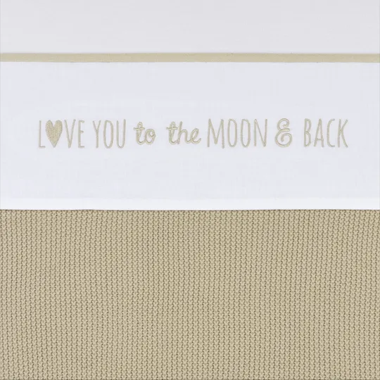 Meyco Bettlaken Love You To The Moon & Back 100 x 150 cm - Sand