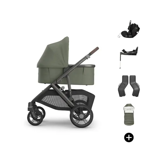 UPPAbaby VISTA V3 Kinderwagen Bundle - Evelyn | Dubatti by Römer Babysafe Pro Autositz | Dubatti by Römer Vario Base 5Z