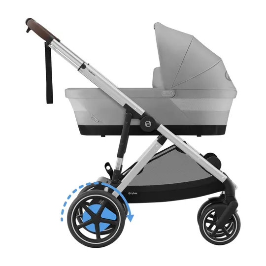 Cybex Kinderwagen Set - e-Gazelle S 3-in-1 Set M - Silver / Stone Grey