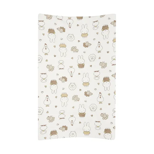 Jollein Wickelunterlagenbezug - Jersey - 50 x 70 cm - Miffy Family Farm