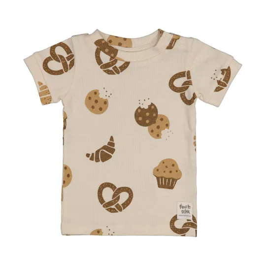 Feetje Premium Summerwear Shortama - Cosy Crumbs - Gr. 92 - Offwhite