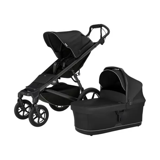 Thule Urban Glide 4-Wheel Kinderwagen - Black | Thule Maple Autositz | Autositzadapter