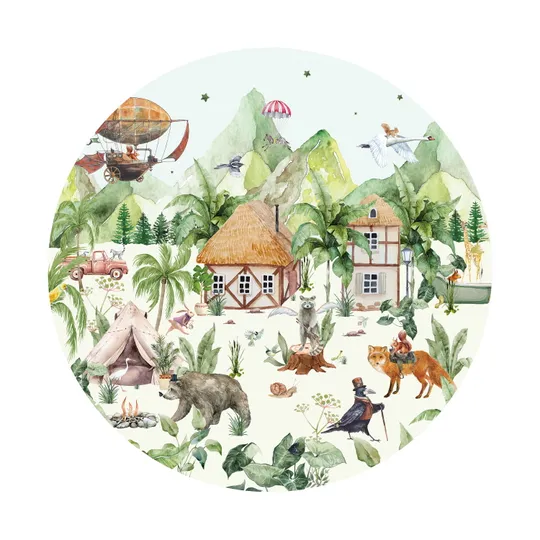 Creative Lab Amsterdam The Magical Village Tapete Rund 142,5 cm