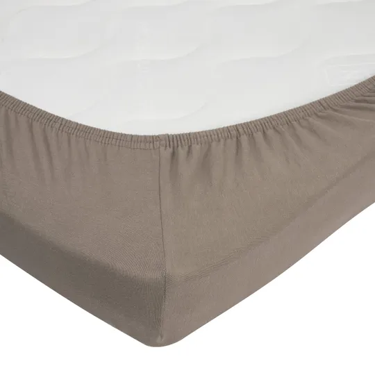 Meyco Hoeslaken jersey Dark Taupe 50x90cm - 2-Pack