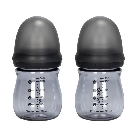 We-Too Standardfläschchen - 160 ml - Black- 2er-Pack