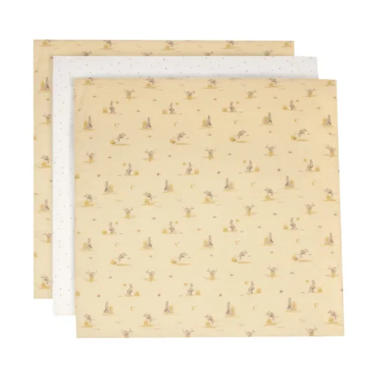 Jollein Hydrophile Tücher - 3 Stück - 70 x 70 cm - Kangaroots