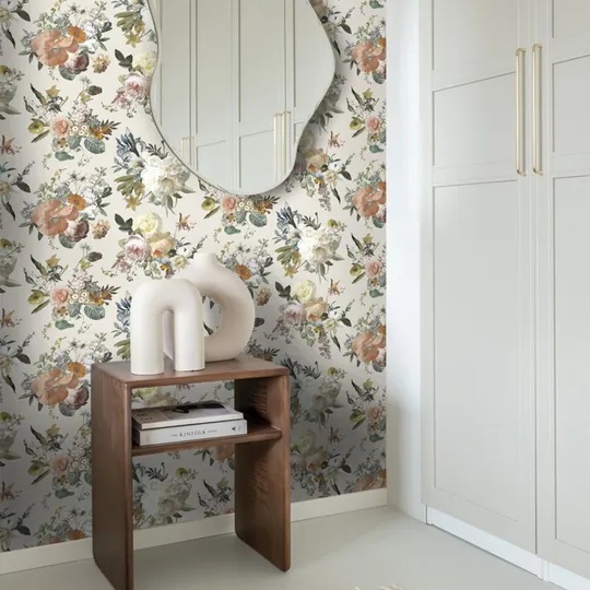 Estahome Vintage Blumen Tapete VI - 0,53 x 10,05 m - Beige