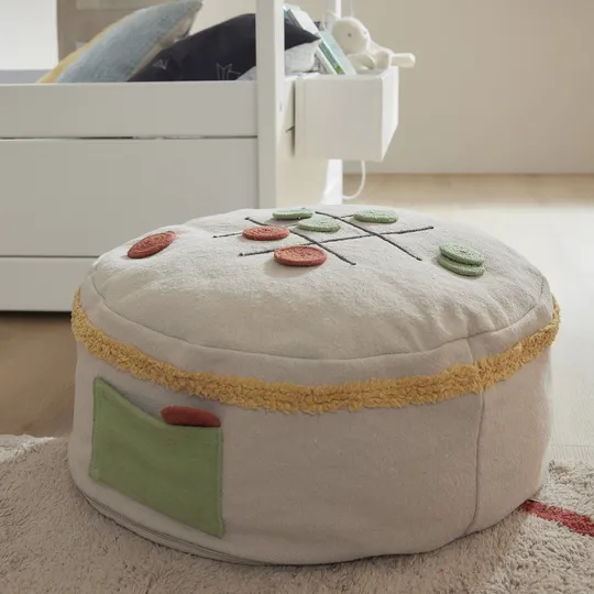 LIFETIME Kidsrooms Olympic Dreams Pouf - Tictactoe