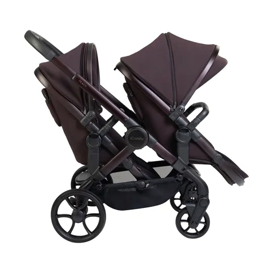 iCandy Peach 8 Double Kinderwagen 3-in-1 - Komplettes Reiseset - Coffee Bean/Black
