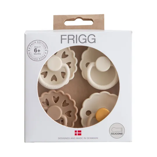 FRIGG Schnuller - 4er-Pack - Snowflake Dream - Silikon - 6–18 Monate