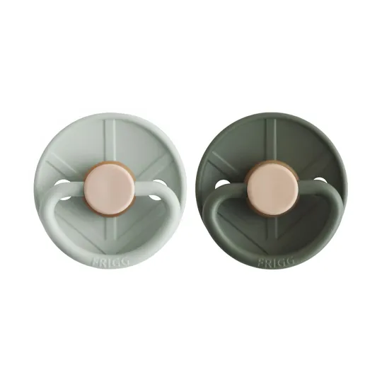 FRIGG Little Viking Schnuller - 0-6 Monate - 2 Stück - Sage/Olive