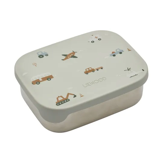 Liewood Arthur Lunchbox - Fahrzeuge / Taubenblaue Mischung