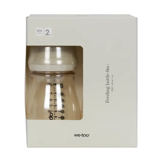 We-Too Standardfläschchen - 260 ml - Oatmeal- 2er-Pack