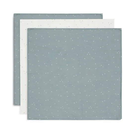 Jollein Twinkling Small Multituch - 3 Pack - 70 x 70 cm - Hydrophil - Sea Green