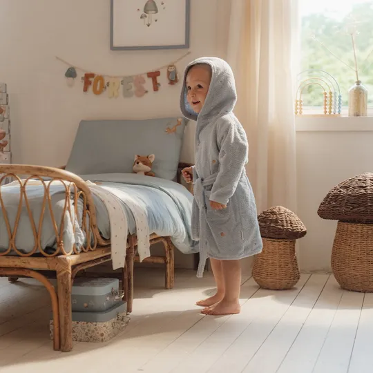 Little Dutch Bademantel Bestickt - Größe 98/104 - Blue