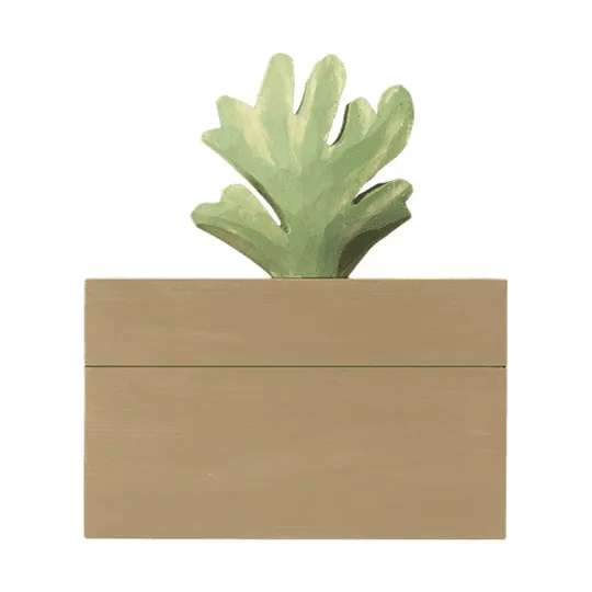 Ferm Living Harbour Box - Coral - Mistletoe/Tan
