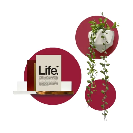 Magnetic Sticker – 3 Circles – Burgundy