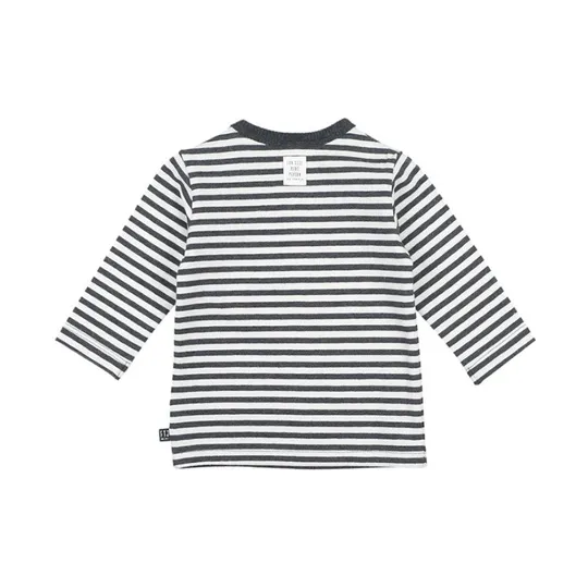 Feetje Mini Person Streifen-T-Shirt, Anthrazite meliert, Gr. 74