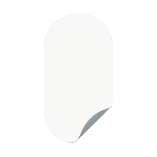 Magnetic Sticker Whiteboard – Oval – 47x90 cm – Weiß