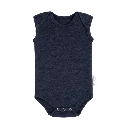 Baby's Only Meadow Babybody Ärmellos - Merino Fine - Größe 62 - Jeans