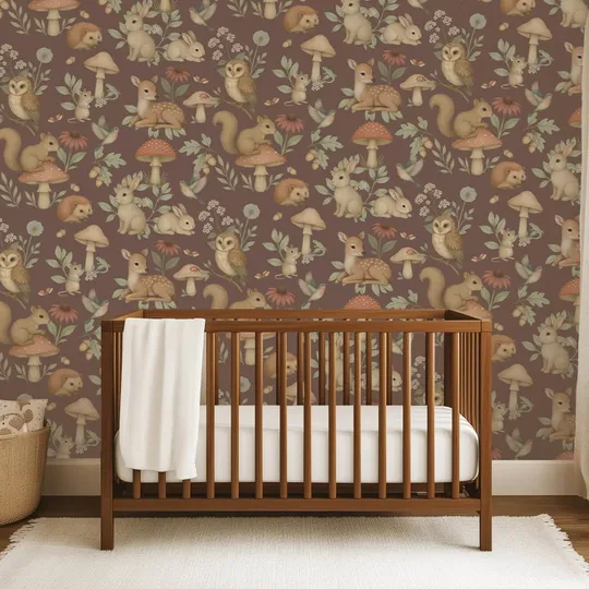 Creativ Lab Amsterdam Tiny Forest Tapete – Mauve – 389,6 x 280 cm