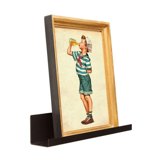 Groovy Magnets Foto Wandregal – Metall – 30 cm – Schwarz