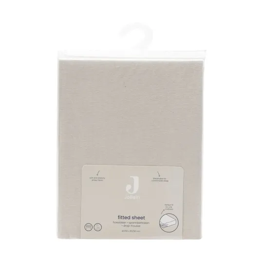 Jollein Spannbettlaken - 40/50x80/90 cm - Jersey - Sand
