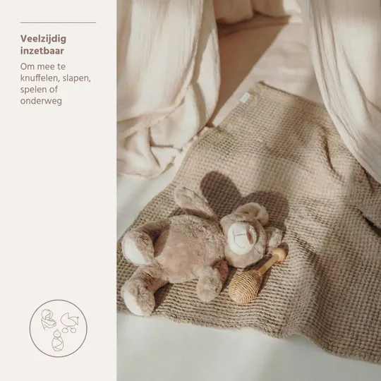 Meyco Bettdecke - Waffle Cotton - Taupe - 100x150 cm
