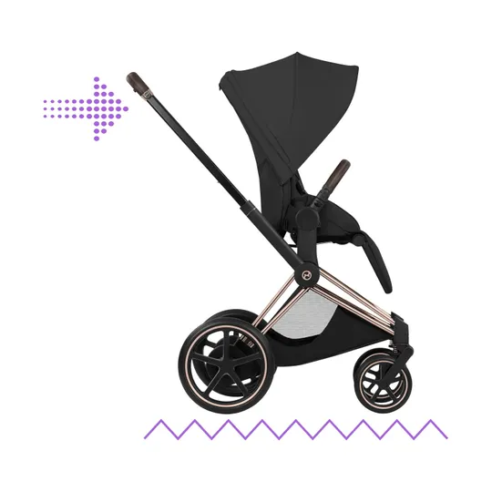 Cybex Kinderwagen 2-in-1 - e-Priam 5 Style - Rosegoldenes Gestell