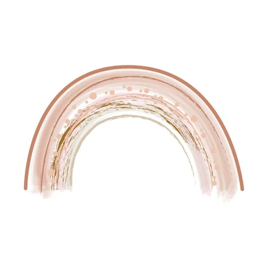 Regenboog - Muursticker regenboog - Nude tinten