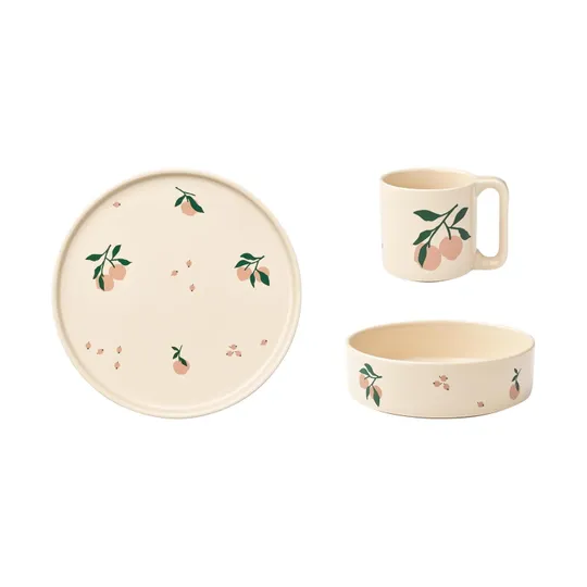 Liewood Porzellan Kindergeschirr - Camren - Peach / Sea Shell