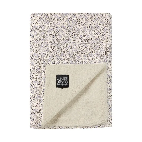 Mies & Co Vintage Flower Teddy Babydecke 70 x 100 cm Lila
