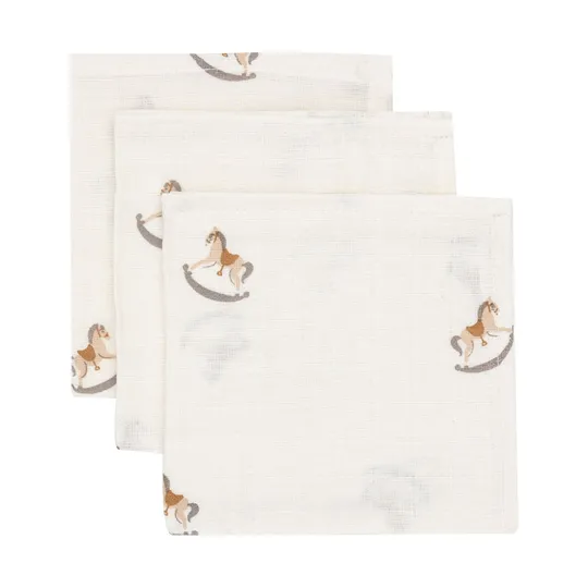 Jollein Nostalgic Ride Mundtuch - 3 Pack - 31 x 31 cm - Hydrophil