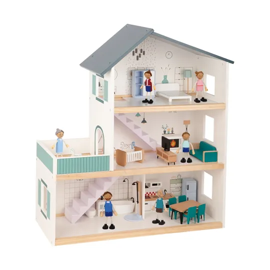 Tooky Toy Puppenhaus - Holz