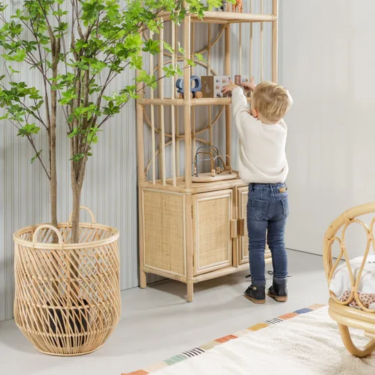 Babypark Exclusief Korb Rund – Klein– Natur