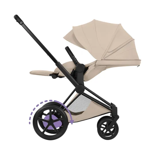 Cybex e-Priam 5 Style Kinderwagen 2-in-1 - Mattschwarzes Gestell