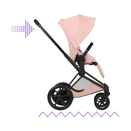 Cybex e-Priam 5 Style Kinderwagen 2-in-1 - Mattschwarzes Gestell