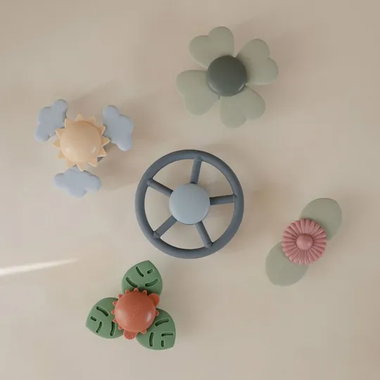 Mushie Saugnapf-Spinnerspielzeug – Wheel