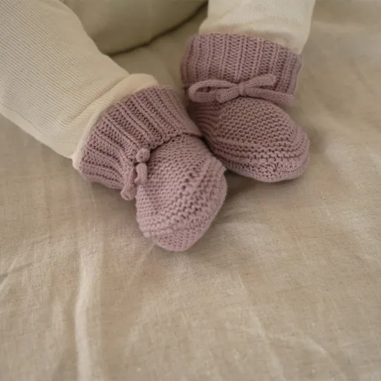 Lodger Knit Pantoffeln - 0-6 Monate - Rose
