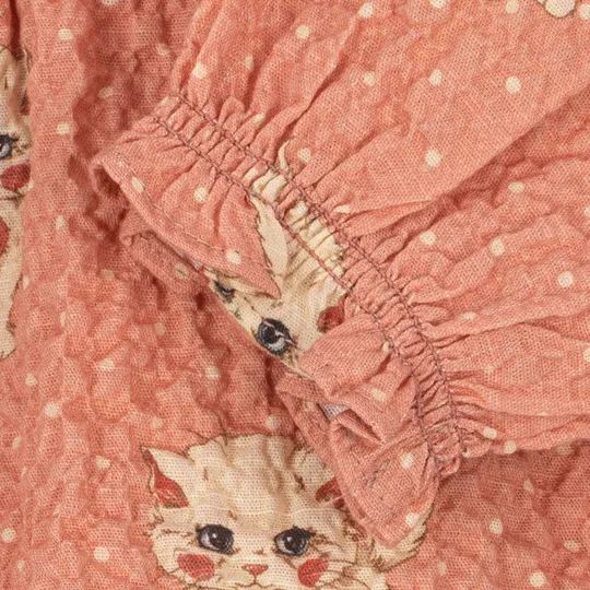 Konges Sløjd Elin Babybody  - Ciao Miao Rose - 9 Monate