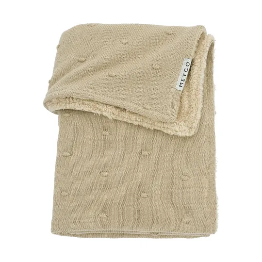 Meyco Mini Knots Fleece Babydecke 75 x 100 cm Sand
