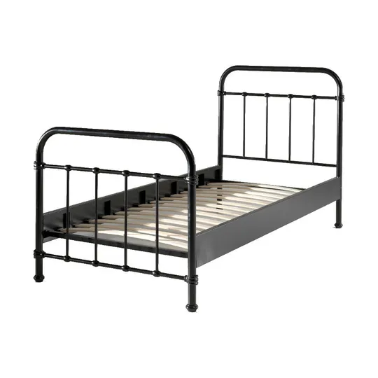 Vipack New York Bett Metall Schwarz 90 x 200 cm