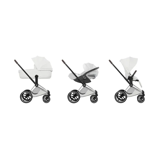 Cybex Priam 5 Style Kinderwagen 3-in-1 Set – Chrome Brown/Off White