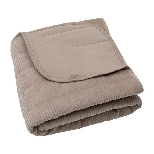 Jollein Babydecke 75 x 100 cm - Samt Ripp - Milky Coffee
