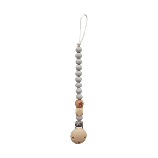Chewies & More Schnullerkette - Animal Elephant - Light Grey